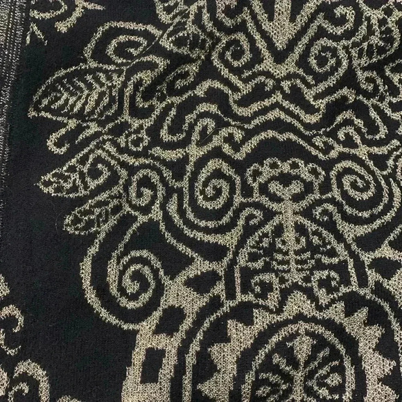 Women’s EasyWear By Chico’s Open Front Cardigan Black&Gold Size 0 (Small-4) EUC - Picture 5 of 6